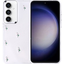 Galaxy S23 Fe Kılıf Airbag Tasarımlı Simli Şeffaf Ydst Kutup Kapak - Lale