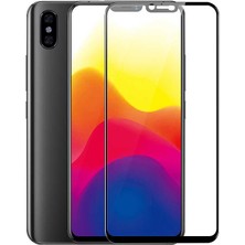 Maks Technology Mi 8 Mkst Kenarları Kırılmaya Dayanıklı Cam Ekran Koruyucu - Beyaz