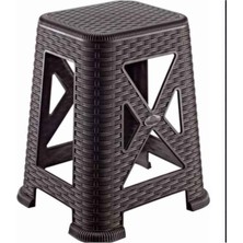 Kızılelmada Yüksek Siyah Plastik Tabure 45 cm (4ADET)