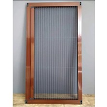 Haksa Plise Akordion Sürgülü Antasit Renk Kapı Sineklik