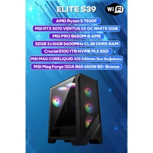 Game Garaj Elite S39 Amd Ryzen 5 7500F 32GB Ram 1tb SSD RTX5070 240MM Sıvı Soğt Freedos Oyuncu Oem Paket