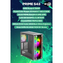 Game Garaj Prime S43 Amd Ryzen 5 7500F 32GB Ram 1tb SSD RX9060XT 16GB Freedos Oyuncu Oem Paket