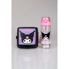 Kuromi Dekomus Ile Yeni Sezon Lisanslı Kuromı Trıtan Matara 500 ml ve 2 Katlı Beslenme Kabı Yemek Seti "ıslak Mendil Hediyeli"