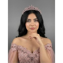 Magic Tiara Kristal Taşlı Zarif Gelin Tacı - Işıltılı Düğün Saç Aksesuarı