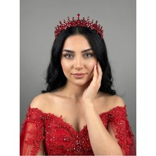 Magic Tiara Kristal Taşlı Zarif Gelin Tacı - Işıltılı Düğün Saç Aksesuarı