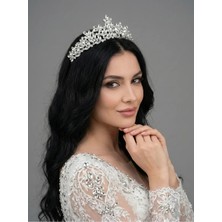 Magic Tiara Kristal Taşlı Büyüleyici Gelin Tacı - Işıltılı Düğün Saç Aksesuarı