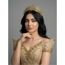 Magic Tiara Gösterişli Taşlı Prenses Tacı – Kına ve Nişan Tacı