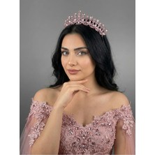 Magic Tiara Kristal Taşlı Işıltılı Gelin Tacı - Zarif Düğün Saç Aksesuarı