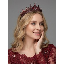 Magic Tiara Kristal Taşlı Kraliçe Model Gelin Tacı - Işıltılı Düğün Saç Aksesuarı
