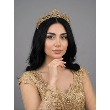 Magic Tiara Kristal Taşlı Zarif Gelin Tacı - Işıltılı Düğün Saç Aksesuarı
