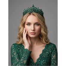 Magic Tiara Kristal Taşlı Zarif Gelin Tacı - Işıltılı Düğün Saç Aksesuarı