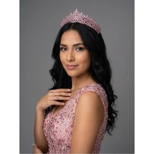 Magic Tiara Kristal Taşlı Işıltılı Gelin Tacı - Zarif Kraliçe Model Düğün Saç Aksesuarı