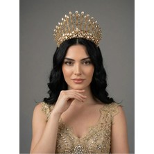 Magic Tiara Düğün/kına Gecesi Için Işıltılı Kristal Gelin Tacı – Farklı Renk Seçenekleriyle