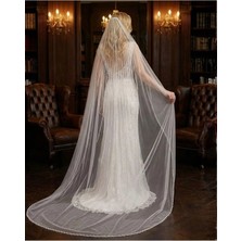 Magic Tiara Şerit Detaylı Gelin Duvağı – Zarif ve Modern Dokunuş