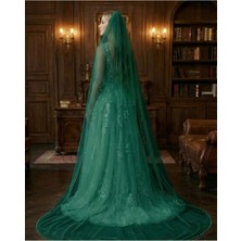 Magic Tiara Boncuk Kenar Detaylı Gelin Duvağı – Romantik ve Şık Dokunuş