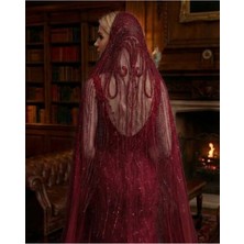 Magic Tiara Boncuk Işlemeli Uzun Gelin Duvağı – Zarafetin Işıltılı Hali