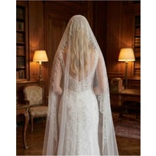 Magic Tiara Işlemeli Gelin Duvak – El Işçiliği Zarafet