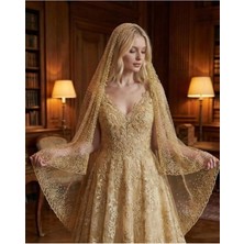 Magic Tiara Işlemeli Gelin Duvak – El Işçiliği Zarafet