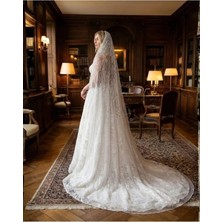 Magic Tiara Taş Işlemeli Gelin Duvak – Işıltılı Tül Duvak