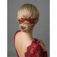 Magic Tiara El Yapımı Boncuklu Saç Tarağı – Özel Günler Için Zarif Topuz Aksesuarı