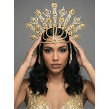 Magic Tiara Lüks Kristal Taşlı Işıltılı Gelin Tacı – El Yapımı Gösterişli Tasarım
