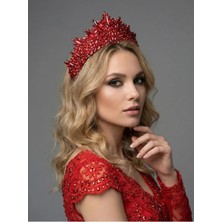 Magic Tiara El Yapımı Kristal Gelin Tacı – Işıltılı ve Modern Tasarım