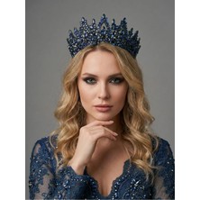 Magic Tiara Işıltılı Kristal Gelin Tacı- Özel Gün Saç Aksesuarı