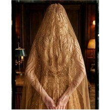 Magic Tiara Taş Işlemeli Gelin Duvak – Işıltılı Tül Duvak