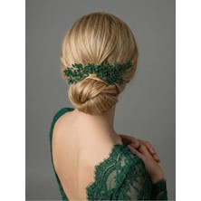 Magic Tiara El Yapımı Boncuklu Saç Tarağı – Özel Günler Için Zarif Topuz Aksesuarı