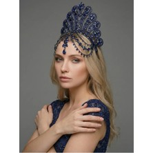 Magic Tiara Göz Alıcı Kristal Taşlı Gelin Tacı – El Yapımı Işıltılı Kraliçe Tasarım