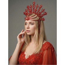 Magic Tiara Lüks Kristal Taşlı Işıltılı Gelin Tacı – El Yapımı Gösterişli Tasarım