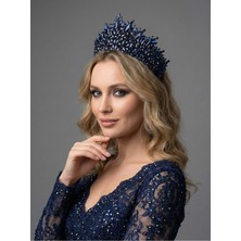 Magic Tiara El Yapımı Kristal Gelin Tacı – Işıltılı ve Modern Tasarım