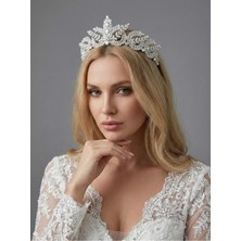 Magic Tiara Doğadan Ilham Alan Işıltı – Yaprak Motifli Kristal Gelin Tacı