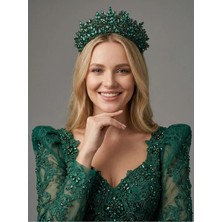 Magic Tiara Gösterişli Taşlı Prenses Tacı – Kına ve Nişan Geceleri Için