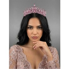 Magic Tiara Kristal Taşlı El Yapımı Taç – Özel Günler Için Işıltılı Seçim