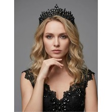 Magic Tiara Kristal Taşlı Zarif Gelin Tacı - Işıltılı Düğün Saç Aksesuarı