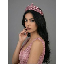 Magic Tiara Kristal Taşlı Büyüleyici Gelin Tacı - Işıltılı Düğün Saç Aksesuarı
