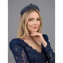 Magic Tiara Kristal Taşlı Işıltılı Gelin Tacı - Zarif Kraliçe Model Düğün Saç Aksesuarı