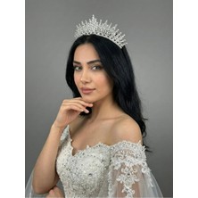 Magic Tiara Gösterişli Taşlı Prenses Tacı – Kına ve Nişan Tacı