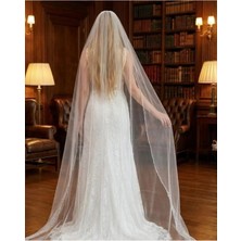 Magic Tiara Şeritli Sade Gelin Duvağı – Zarafetin Simgesi