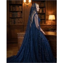 Magic Tiara Işıltılı Gelin Duvağı – Simli ve El Işlemeli Tül