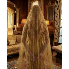 Magic Tiara Zarif Işıltılı Duvak – Gelin Tülü, Parlak Boncuk Detaylı