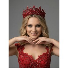Magic Tiara Işıltılı Kristal Gelin Tacı- Özel Gün Saç Aksesuarı