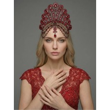 Magic Tiara Göz Alıcı Kristal Taşlı Gelin Tacı – El Yapımı Işıltılı Kraliçe Tasarım