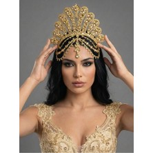 Magic Tiara Göz Alıcı Kristal Taşlı Gelin Tacı – El Yapımı Işıltılı Kraliçe Tasarım