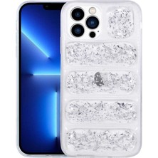 iPhone 12 Pro Max Uyumlu Kamera Korumalı Simli Airbag'li Ydst Dalga Kapak-Gümüş