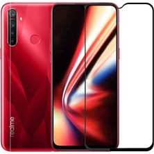 Maks Technology Realme C3 Mkst Kenarları Kırılmaya Dayanıklı Cam Ekran Koruyucu - Siyah