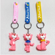 SiHako Pembe Pnterkarışık Silikon Anahtarlık