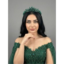 Magic Tiara Kristal Taşlı Zarif Gelin Tacı - Işıltılı Düğün Saç Aksesuarı