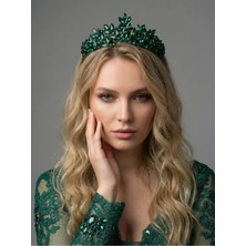 Magic Tiara Kristal Taşlı Büyüleyici Gelin Tacı - Işıltılı Düğün Saç Aksesuarı
